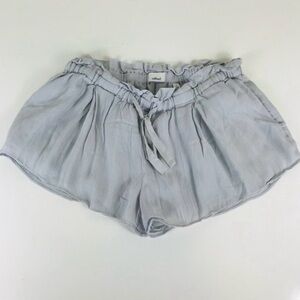 ARITZIA Wilfred Montrouge Short Crepe Gray Stripe Paperbag Boho Drawstring S